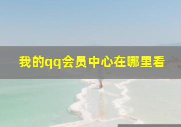 我的qq会员中心在哪里看