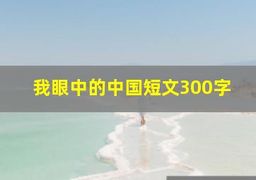 我眼中的中国短文300字