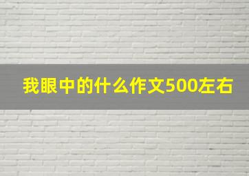 我眼中的什么作文500左右