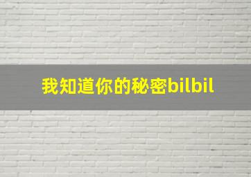 我知道你的秘密bilbil