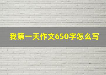 我第一天作文650字怎么写