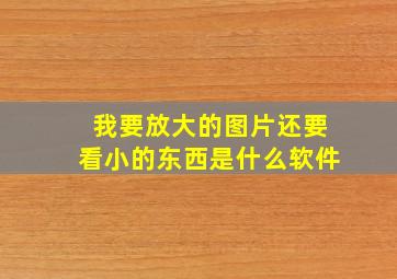 我要放大的图片还要看小的东西是什么软件