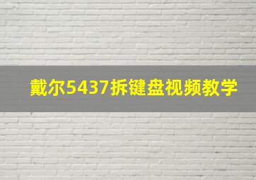 戴尔5437拆键盘视频教学