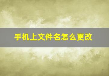 手机上文件名怎么更改