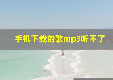 手机下载的歌mp3听不了