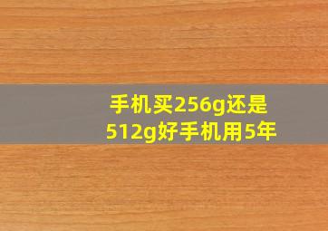 手机买256g还是512g好手机用5年