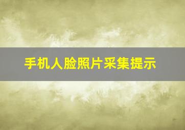 手机人脸照片采集提示