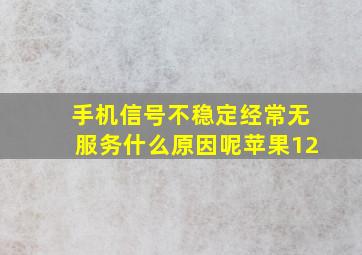 手机信号不稳定经常无服务什么原因呢苹果12