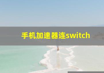 手机加速器连switch