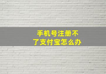 手机号注册不了支付宝怎么办