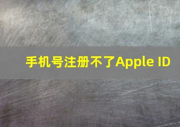 手机号注册不了Apple ID