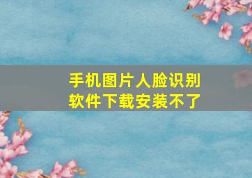 手机图片人脸识别软件下载安装不了