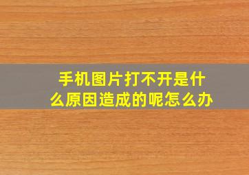 手机图片打不开是什么原因造成的呢怎么办