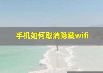 手机如何取消隐藏wifi