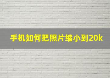 手机如何把照片缩小到20k