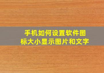 手机如何设置软件图标大小显示图片和文字