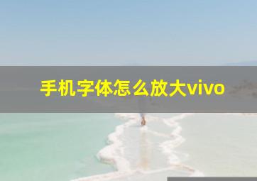 手机字体怎么放大vivo