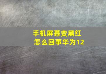 手机屏幕变黑红怎么回事华为12