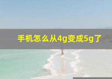 手机怎么从4g变成5g了