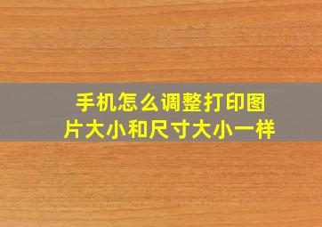 手机怎么调整打印图片大小和尺寸大小一样