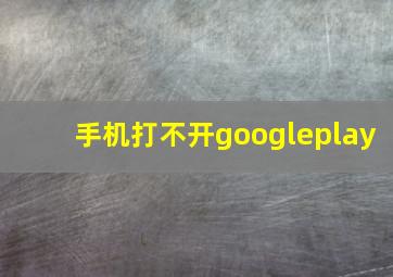 手机打不开googleplay