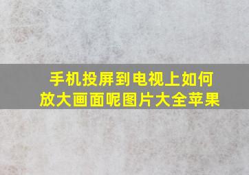 手机投屏到电视上如何放大画面呢图片大全苹果