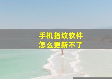 手机指纹软件怎么更新不了