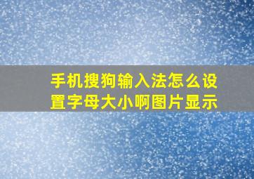 手机搜狗输入法怎么设置字母大小啊图片显示