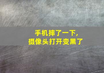 手机摔了一下,摄像头打开变黑了