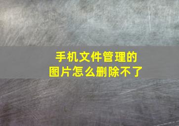 手机文件管理的图片怎么删除不了