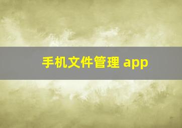 手机文件管理 app