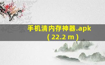 手机清内存神器.apk ( 22.2 m )