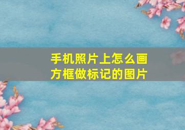 手机照片上怎么画方框做标记的图片