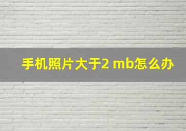 手机照片大于2 mb怎么办