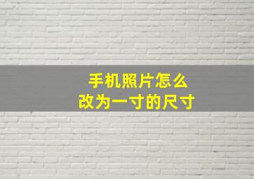 手机照片怎么改为一寸的尺寸