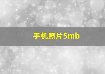 手机照片5mb