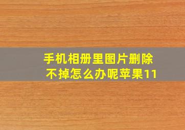 手机相册里图片删除不掉怎么办呢苹果11