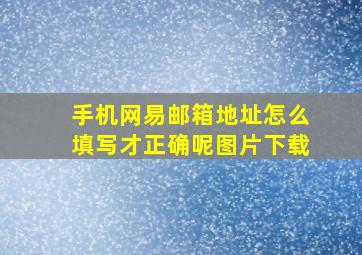 手机网易邮箱地址怎么填写才正确呢图片下载