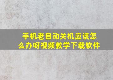 手机老自动关机应该怎么办呀视频教学下载软件