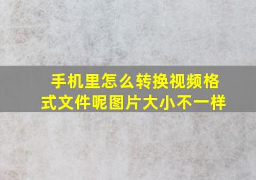 手机里怎么转换视频格式文件呢图片大小不一样