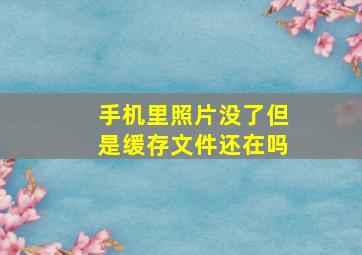 手机里照片没了但是缓存文件还在吗