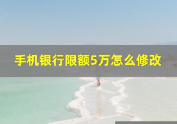 手机银行限额5万怎么修改