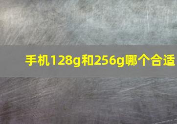 手机128g和256g哪个合适