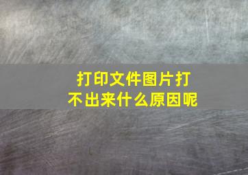 打印文件图片打不出来什么原因呢