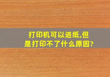 打印机可以进纸,但是打印不了什么原因?