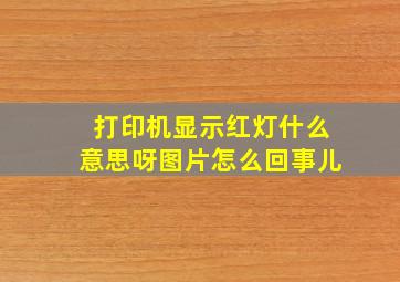 打印机显示红灯什么意思呀图片怎么回事儿