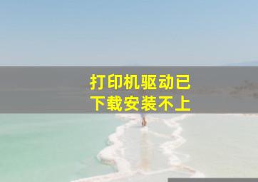 打印机驱动已下载安装不上