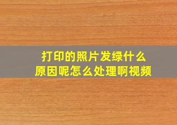 打印的照片发绿什么原因呢怎么处理啊视频