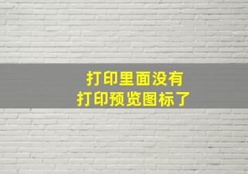 打印里面没有打印预览图标了