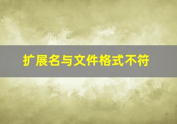 扩展名与文件格式不符